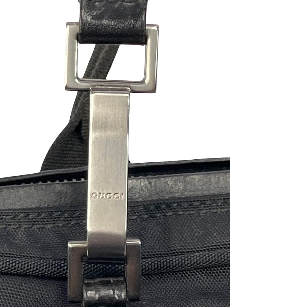 Gucci Black Nylon Microguccissima Top Handle Crossbody Bag 001 3700 Travel - Picture 7 of 16